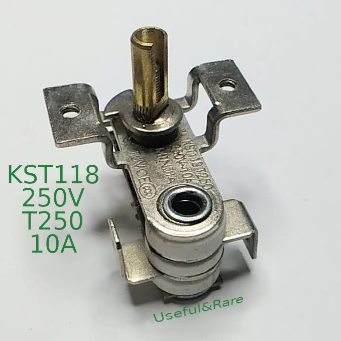 2 pin bimetallic thermostat KST-118 T250 10A
