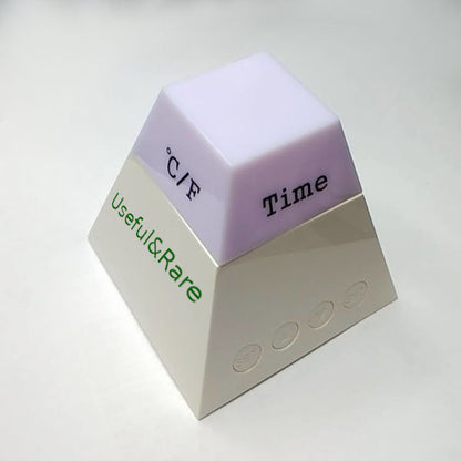 Rotation Clock-Calendar Pyramid Date Time Alarm ℃/F