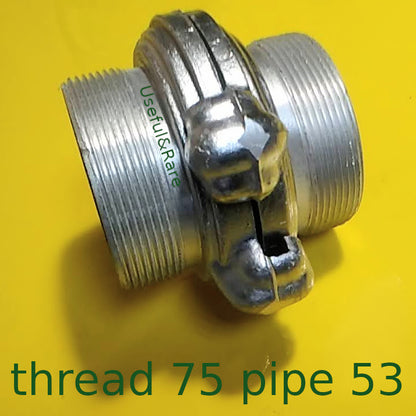 Quick aluminum coupling threaded union-fitting 75 pipe 53