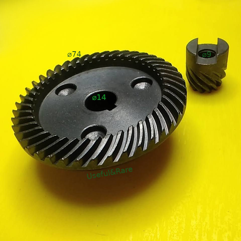 Vorskla PMZ 2400/230 angle grinder gears pair d74*14 h24.5*d9