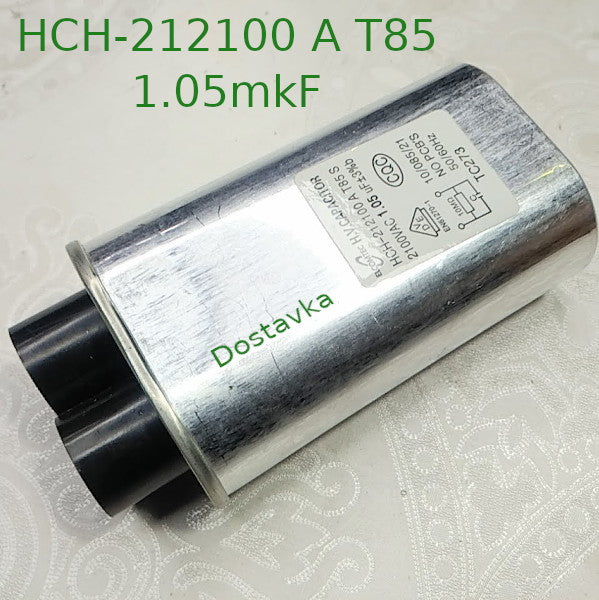 Microwave oven High voltage capacitor HCH-212100 A T85 S 1.05 mkF 2100V pin 2+2