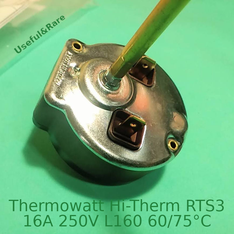 Hi-Therm Water heater boiler thermostat Thermowatt RTS3 16A 250V L160 60/75°C 2-pin