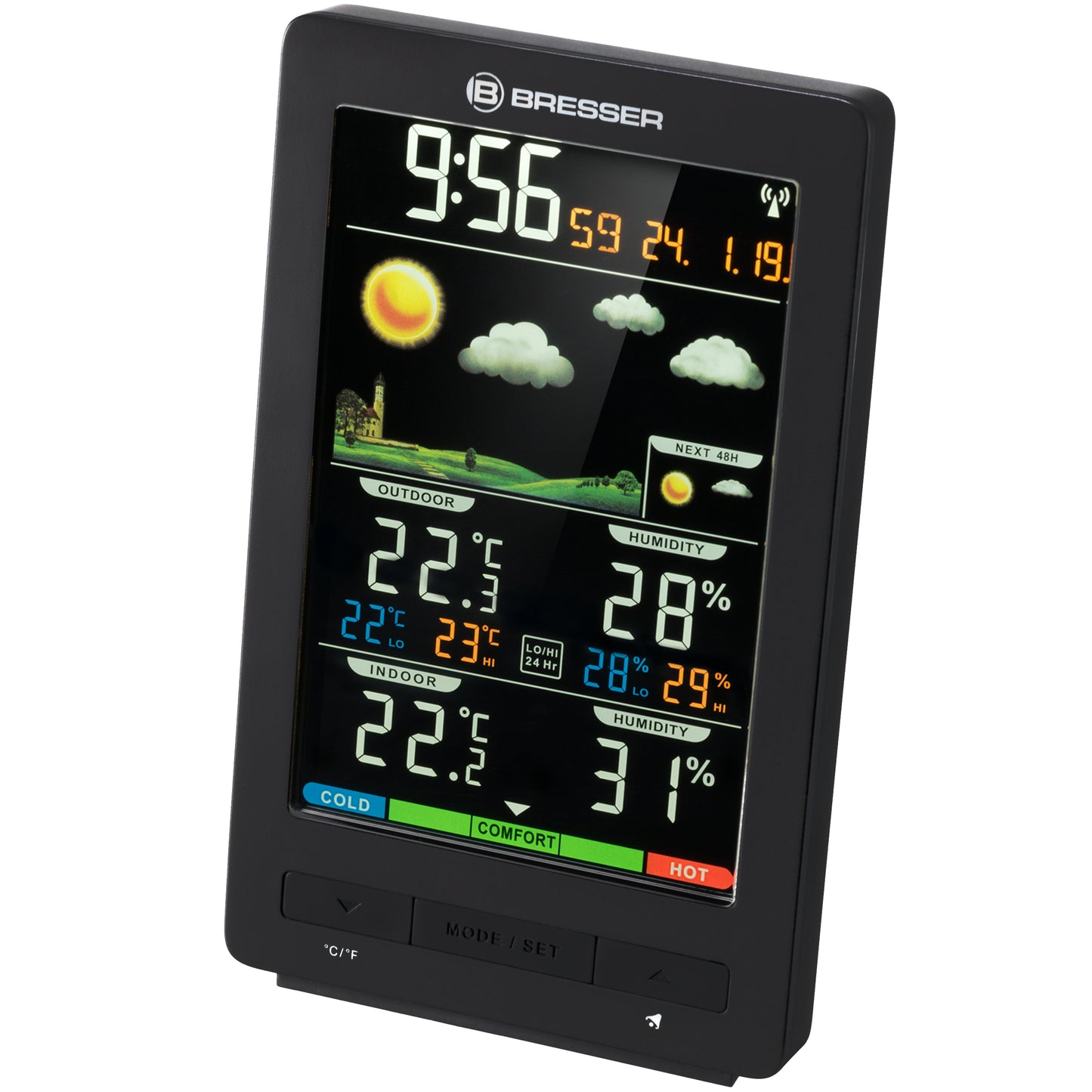 Weather station Bresser ClimaTemp WS Black (7007321CM3000)