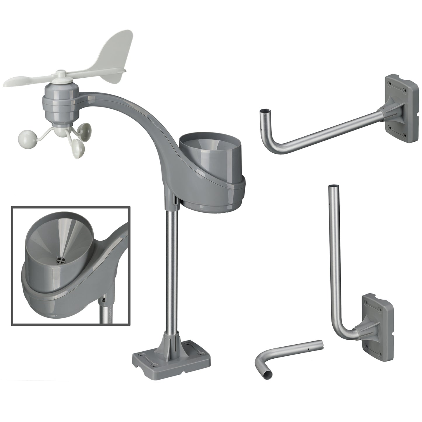 Weather station Bresser ClimaTemp XXL Weather Center with Display in Wooden Design Brown (7002420)