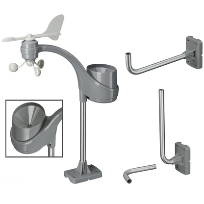 Weather station Bresser ClimaTemp XXL Weather Center with Display in Wooden Design Brown (7002420)