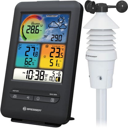 Weather station Bresser WIFI Color 3-in-1 Wind Sensor Black (7002535)