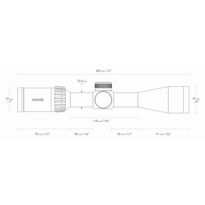 Hawke Panorama 3-9x40 Optical Sight (10x 1/2 Mil Dot IR)