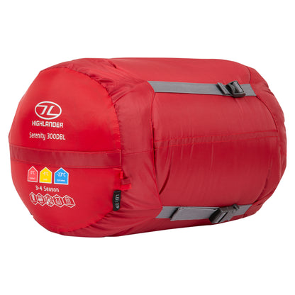 Sleeping bag Highlander Serenity 300 Double Mummy/-5°C Red (SB239-RD)