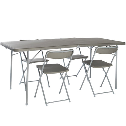 Vango Orchard XL 182 Table and Chair Set Gray (TBNORCHARG10TET)
