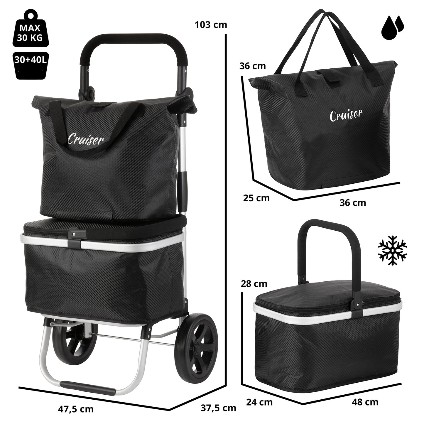 Carrying bag ShoppingCruiser 4 in 1 Black (650066)