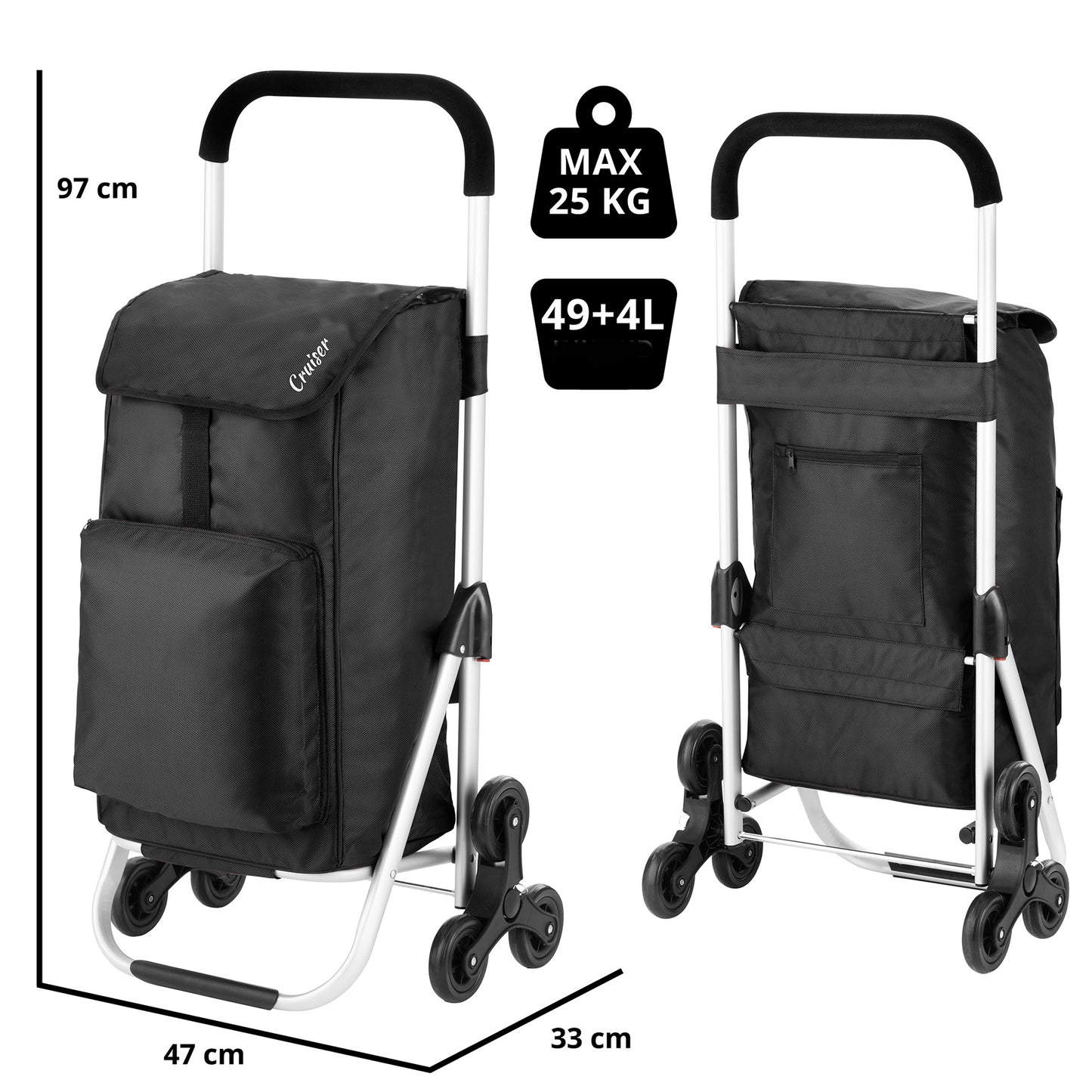 ShoppingCruiser Stairs Climber 53 Black (604352)