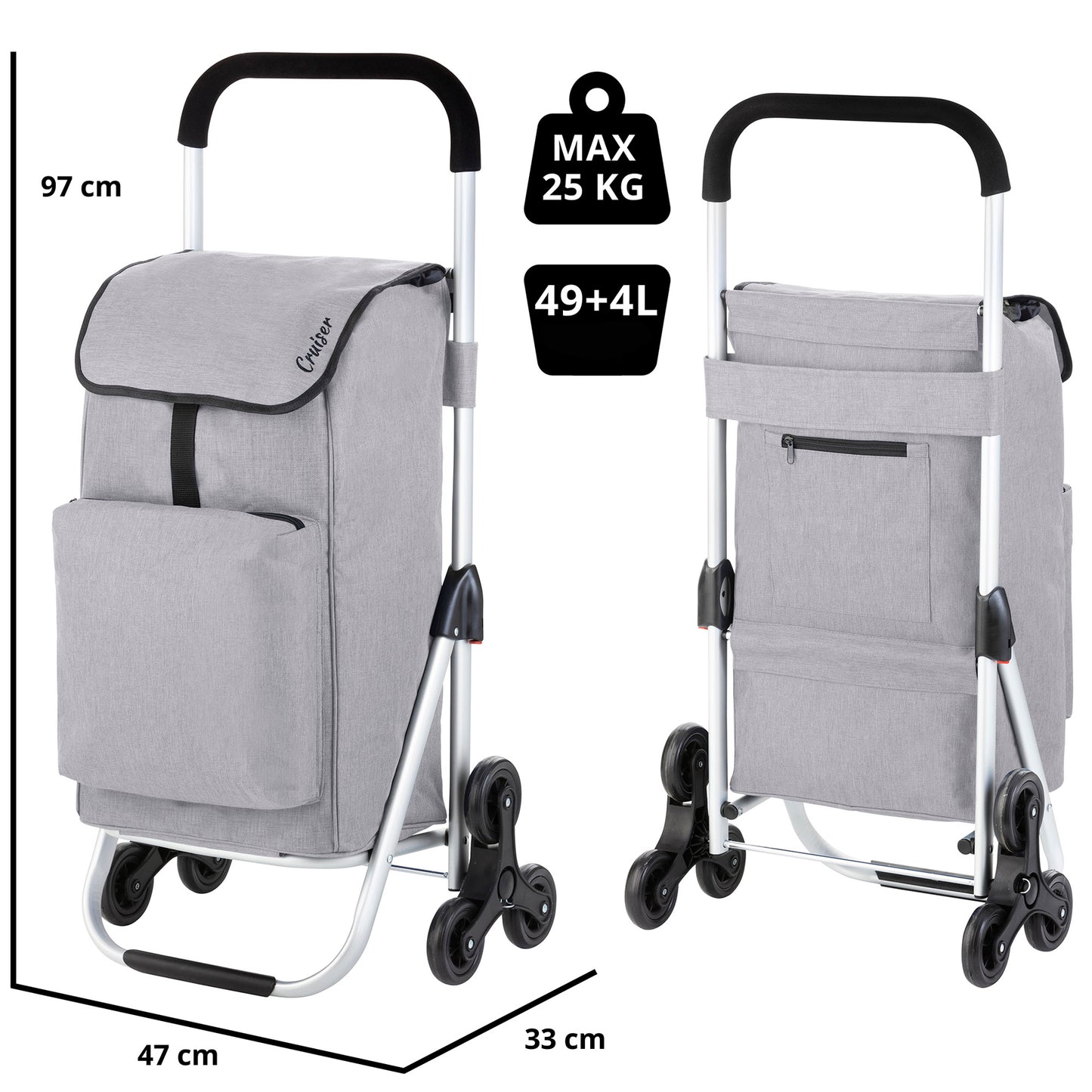 ShoppingCruiser Stairs Climber 53 Gray (604361)