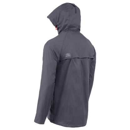 Men's Windbreaker Highlander Stow &amp; Go Pack Away Rain Jacket 6000 mm Charcoal XL (JAC077-CH-XL)