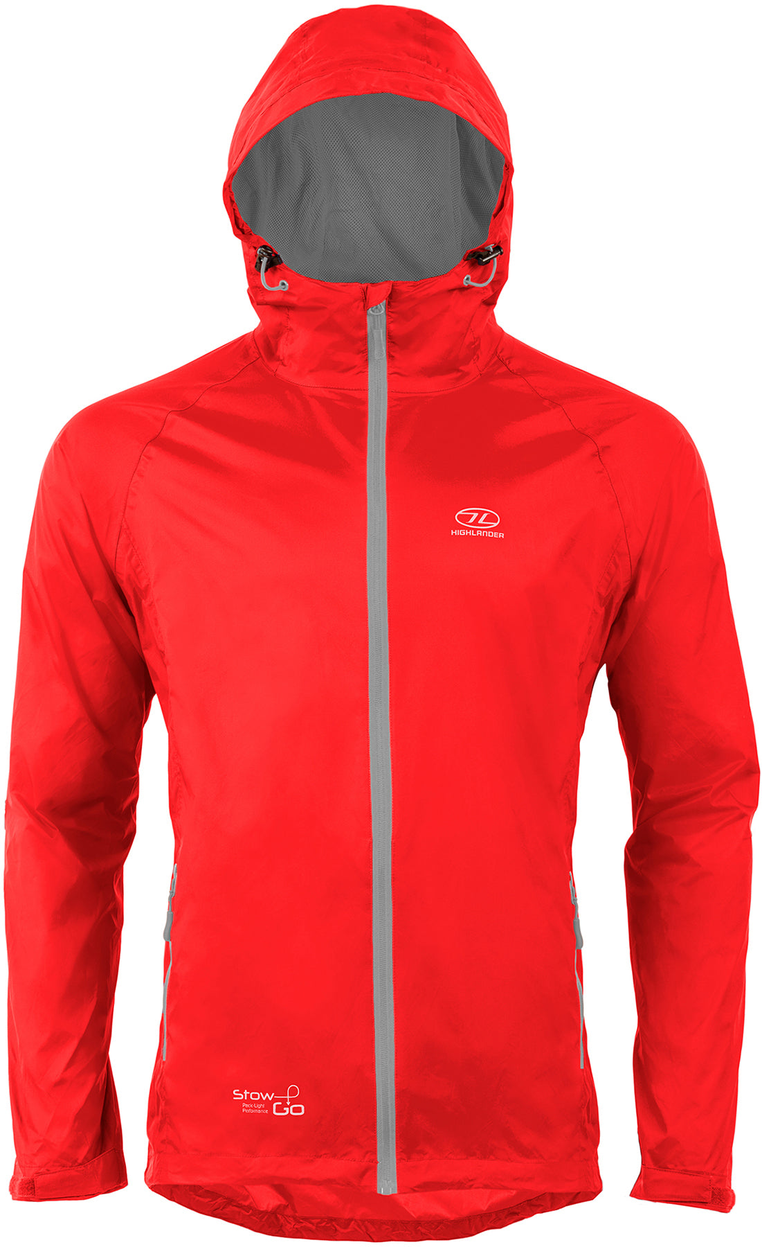 Вітрівка чоловіча Highlander Stow & Go Pack Away Rain Jacket 6000 mm Red XL (JAC077-RD-XL)
