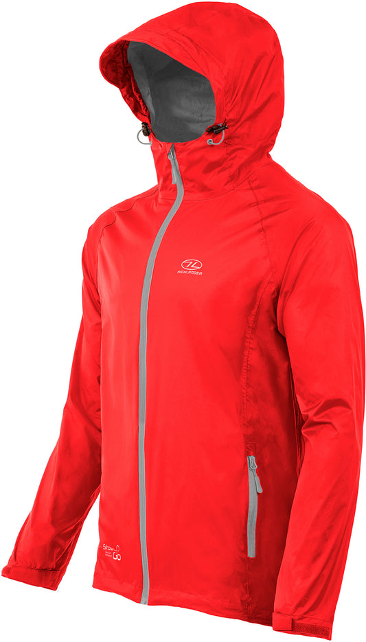 Windbreaker Highlander Stow &amp; Go Pack Away Rain Jacket 6000 mm Red XL (JAC077-RD-XL)