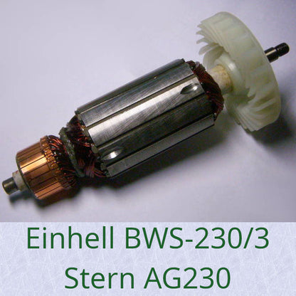 Якорь 48*200 болгарки  Einhell BWS-230/3, Stern AG230, Craft-Tec 230 (спилы)